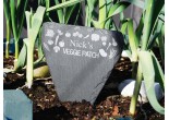 hand cut welsh slate garden marker for your veggie patch
